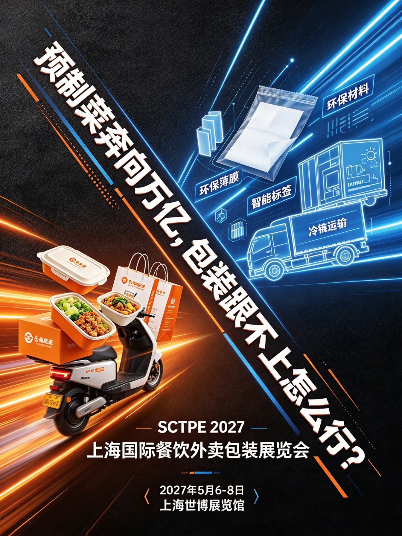 预制菜奔向万亿，包装跟不上怎么行？SCTPE 2027上海餐饮外卖包装展览会定档明年5月