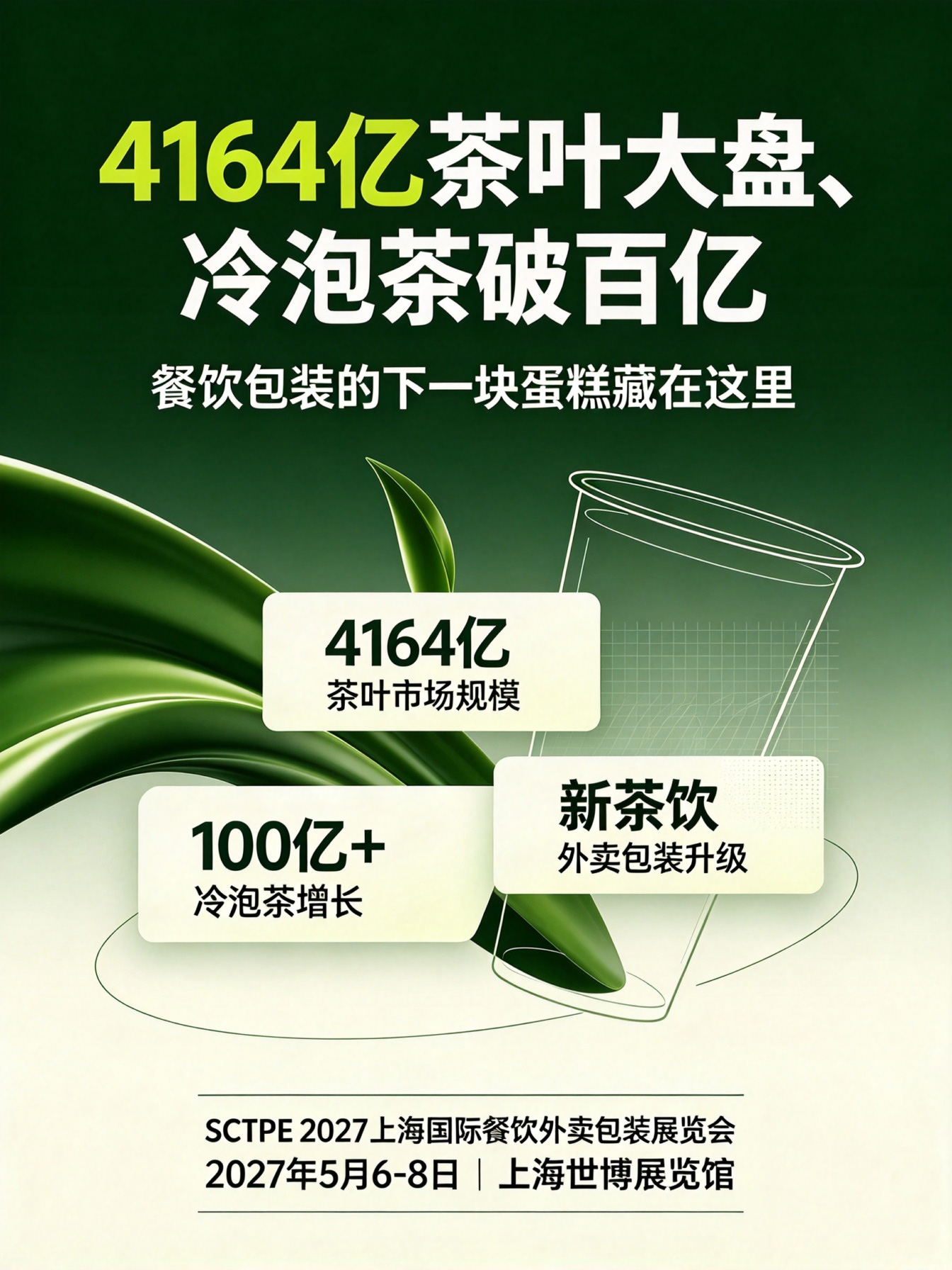 4164亿茶叶大盘、冷泡茶破百亿,餐饮包装的下一块蛋糕藏在这里